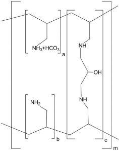 Structural formula of sevelamer carbonate