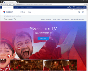 Screenshot www.swisscom.ch